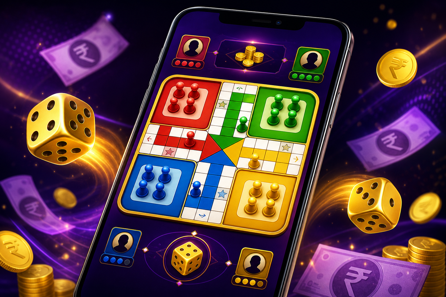 Rush Pro Ludo online game - play Ludo win real money India